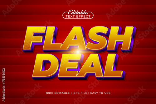 flash deal editable text effect