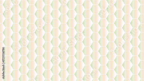 Seamless Pastel Hexagon Tile Pattern Background – Soft Beige and Green Gradient Geometric Design