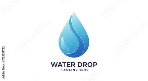 Vibrant water drop logo design on white background for modern branding