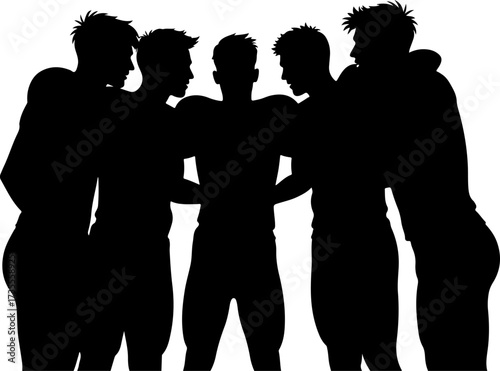 American Football Players Silhouette Bundle Illustration