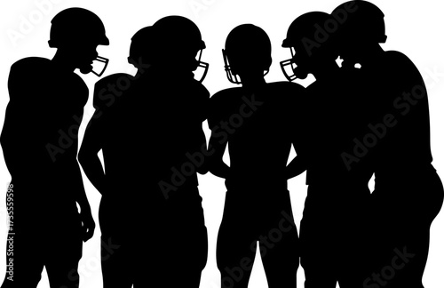 American Football Players Silhouette Bundle Illustration