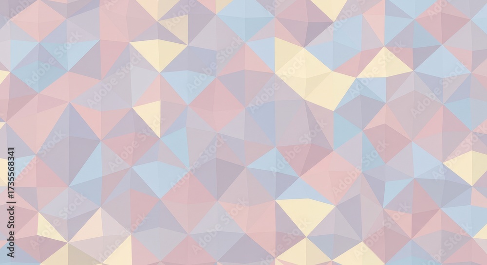 Obraz premium Pastel Geometric Abstract - Soft Triangles and Diamonds, Subtle Color Palette, Modern Design.
