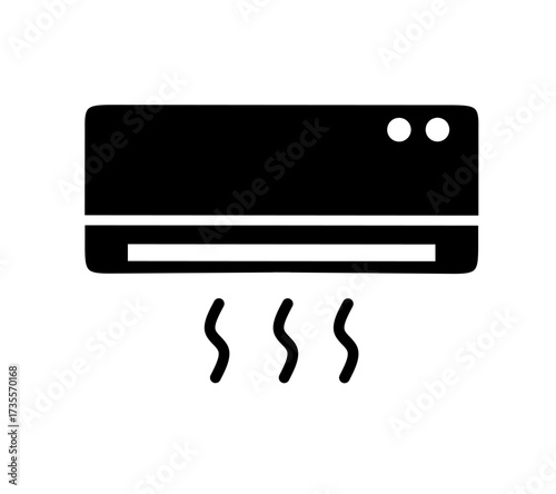 air conditioner icon vector on white background. AC icon