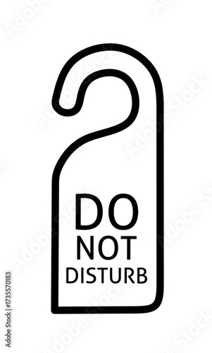 do not disturb sign vector on white background