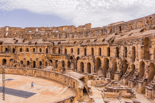 Inside the stunning Roman Colosseum in El Jem, Tunisia