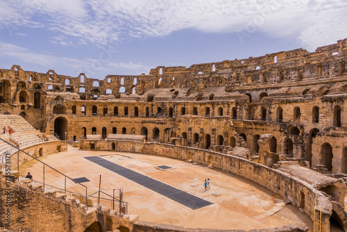 Tableau sur toile Inside the stunning Roman Colosseum in El Jem, Tunisia