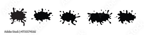 set of colored blots vector illustration