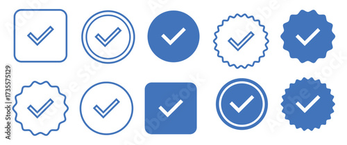 set of error x mark line and glyph wrong cross mark vector illustration