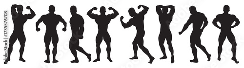  flexing icons vector illustration