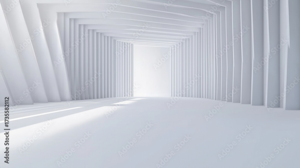 Fototapeta premium Abstract White Architectural Corridor