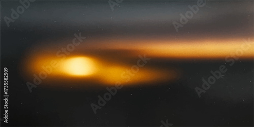 Beautiful golden hour: Orange and red sunlight paints the sky at dusk over the city landscape