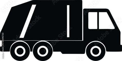 garbage truck symbol, sanitation service
