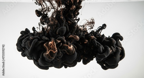 Elegant Black and Gold Ink Cloud