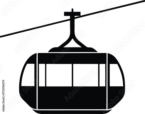 cable car icon, gondola lift equipment
