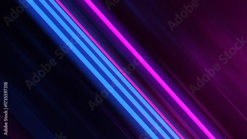 Dark abstract background with ultraviolet neon glow