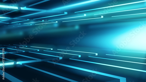 Dark abstract background with ultraviolet neon glow