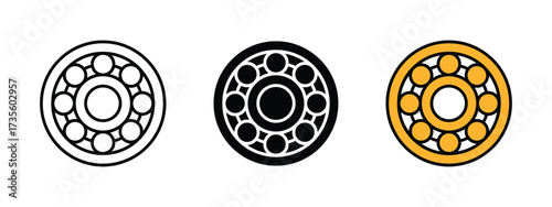 Bearing icon vector. mechanical designs and engineering projects that demand visual clarity symbol. vector illustration.