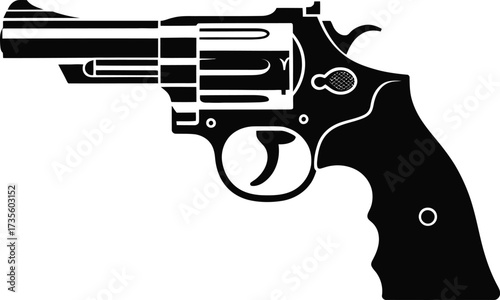Classic revolver firearm silhouette