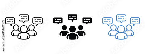 Communication icon vector. effective team communication and problem solving discussions in business contexts symbol. vector illustration.