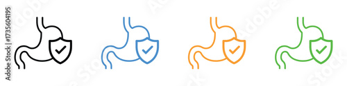Good digestion icon vector. protection and wellness symbol. vector illustration.