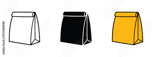 Paper lunch bag icon vector. Modern lunch bag collection symbol. vector illustration.