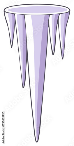 Illustration of a Collection of Icicles Hanging, Winter Cold Weather, Frozen Water, and Ice