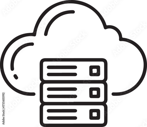 Cloud Server Icon vector illustration