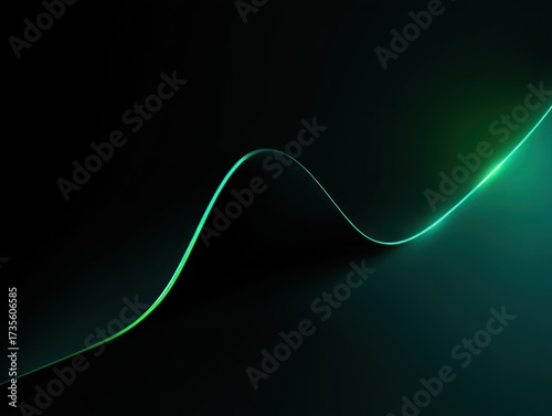 abstract business background with simple line smooth growing curve graph
