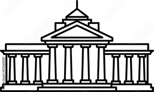 Classic government building with columns and pediment