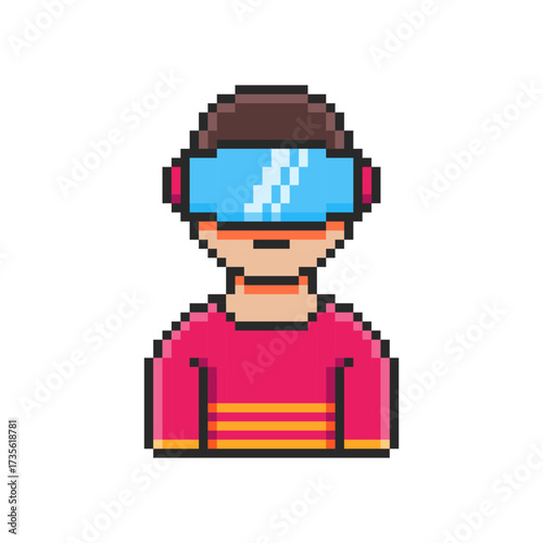Pixel art VR Player Character game asset design