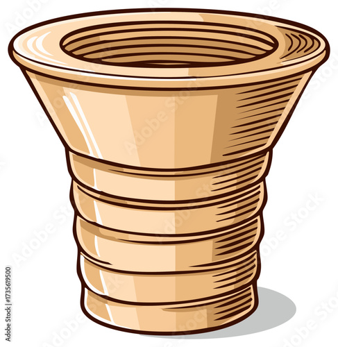 Anatomical illustration of the human windpipe part, a respiratory system organ.