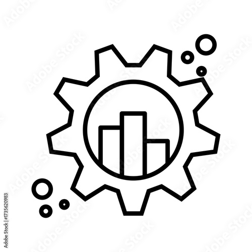 Management Consulting icon. Strategy Analysis, Business Transformation, Process Improvement, Data Analysis, Market Research, Financial Advisory, Organizational Design, and Change Management icon

