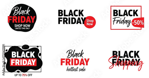 Black friday sale advertisements featuring various discounts and promotions