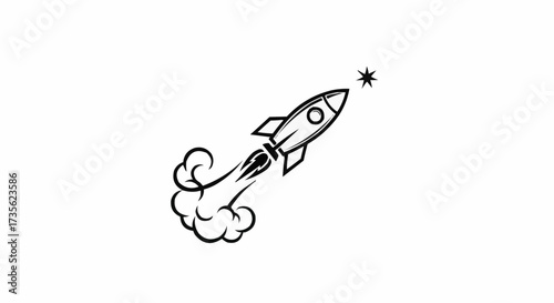 vector illustration of a rockets