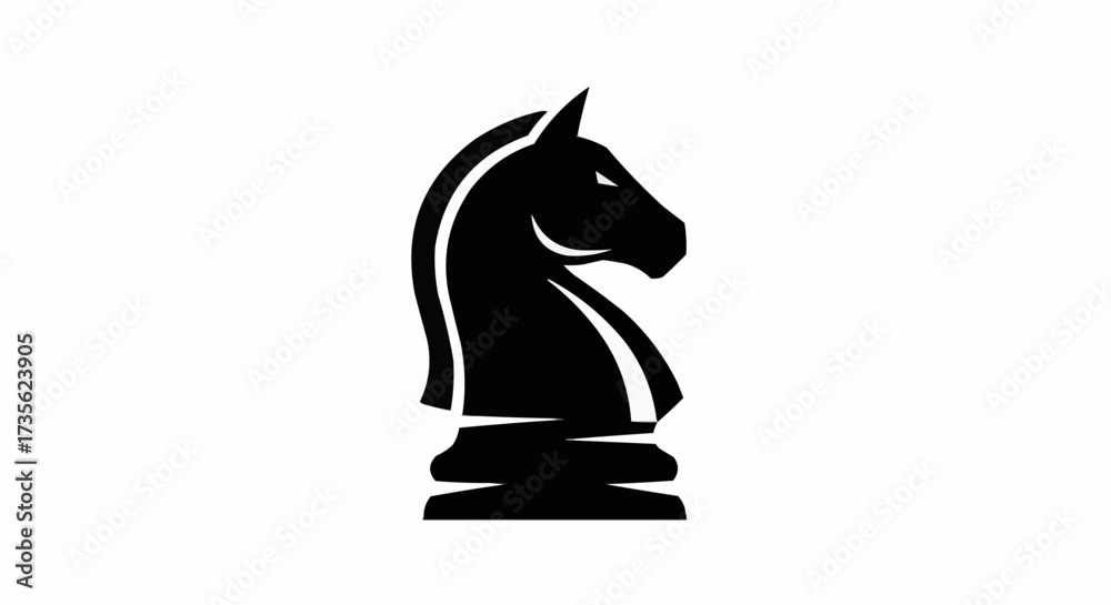 Fototapeta premium black chess knight
