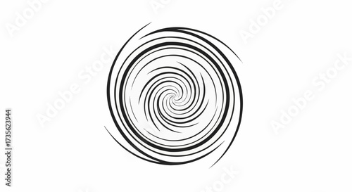 black and white spiral