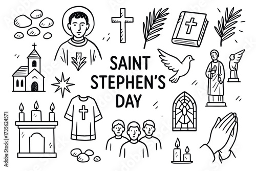 Saint stephen's day icons: symbols of faith and tradition