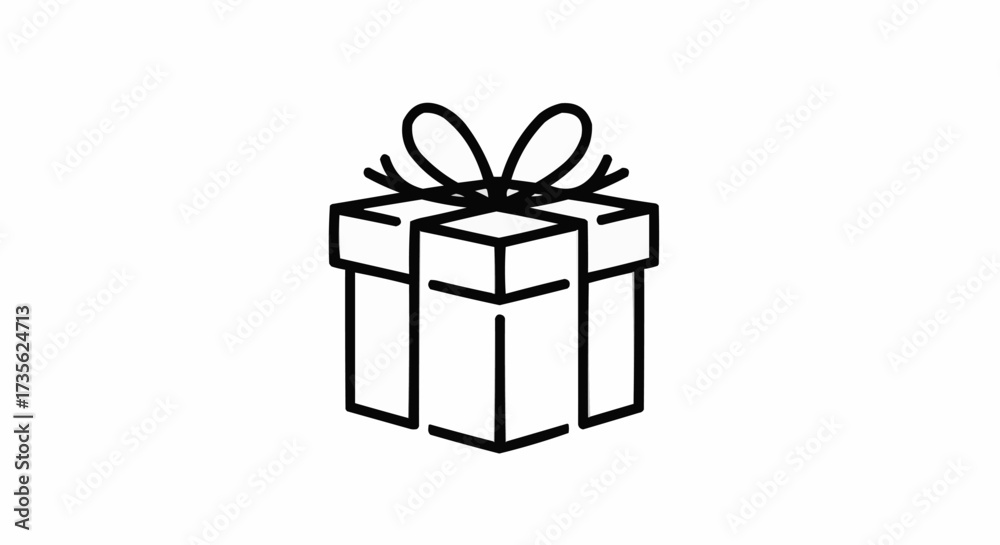 Obraz premium gift box isolated on white