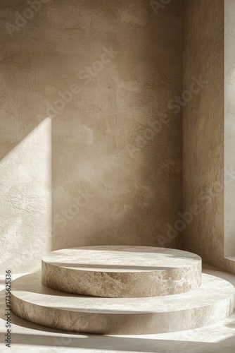 Minimalist Luxury Podium on Soft Neutral Background