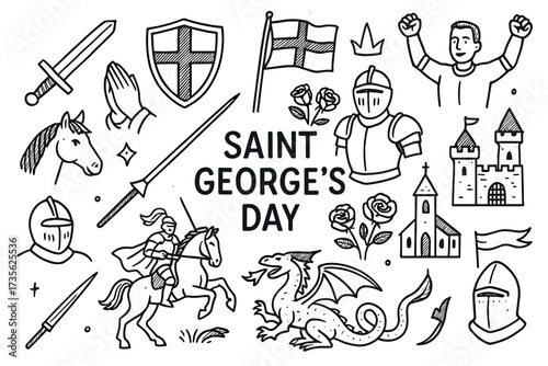 Saint george’s day: medieval symbols of knighthood and legendary dragon