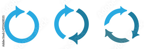 Circular infographic with vector arrows,rotating cycle diagram showing 1-4 steps