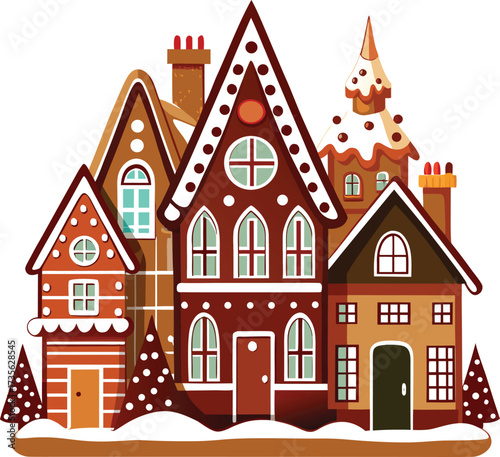 Christmas Gingerbread Villages elaborate round gingerbread community with snowy details