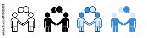 Workplace Diversity Multistyle Vector Icon Isolated On White Background