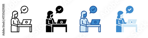 Professional Development Multistyle Vector Icon Isolated On White Background