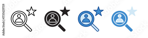Talent Acquisition Multistyle Vector Icon Isolated On White Background