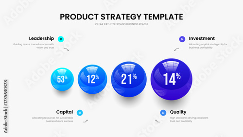 Digital Briefing 4 Option Graph Frame Layout. Creative Overview Slideshow Template Vector Illustration. Corporate Solution Four Step Chart Slide Design.