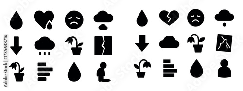 Sadness Icon Set