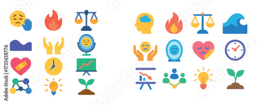 Sadness Stages Icons