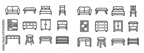 Hand-Drawn Furniture Icons