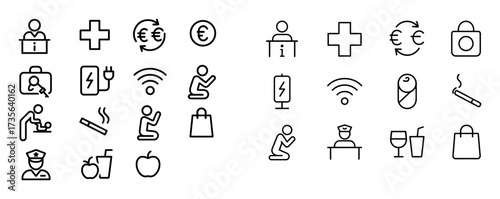 Airport Service Icon Set